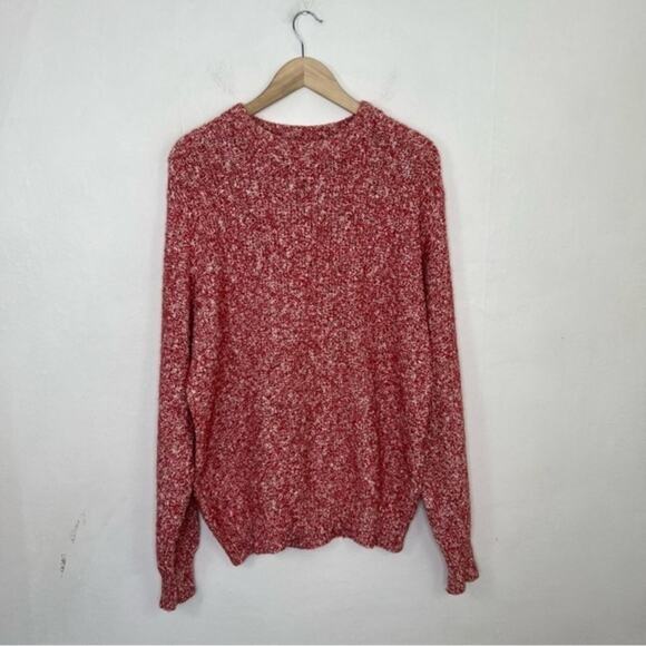 Vintage Other - Vintage I’m a Plum Red White Marled Wool Sweater Made in USA Mens Size Large